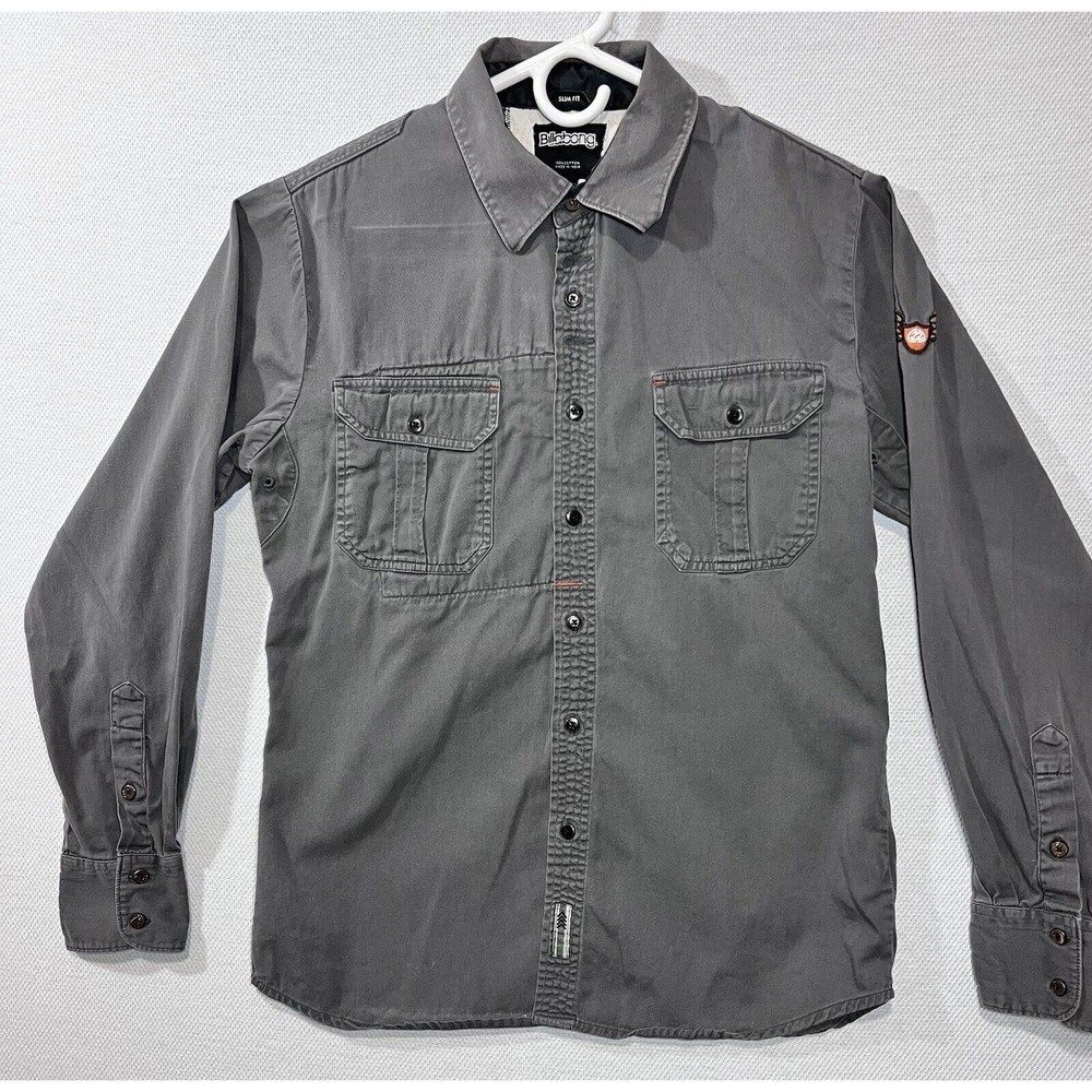 Billabong Long Sleeve Shirt for Men Small Collared Button Down Casual